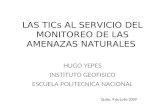 LAS  TICs  AL SERVICIO DEL MONITOREO DE LAS AMENAZAS NATURALES