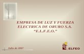 EMPRESA DE LUZ Y FUERZA ELECTRICA DE ORURO S.A.  “E.L.F.E.O.”