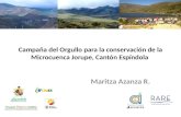Campaña  del Orgullo para la conservación de la Microcuenca Jorupe, Cantón Espíndola