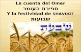 La cuenta del Omer ספירת העומר Y la festividad de  SHAVUOT שבועות