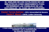 Daniel Torres-Salinas  – EC3. Universidad de Navarra Henk F. Moed  – CWTS. Leiden University