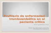Profilaxis de enfermedad  tromboembólica  en el paciente crítico