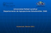 Universidad Rafael Landívar Departamento de Agrupaciones Estudiantiles -DAE-