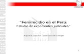 “Feminicidio en el Perú :  Estudio de expedientes judiciales”