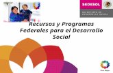 Recursos y Programas Federales para el Desarrollo Social