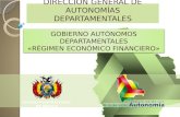 DIRECCIÓN GENERAL DE AUTONOMÍAS DEPARTAMENTALES