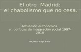 Actuación autonómica  en políticas de integración social 1997-2010