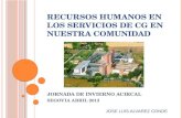 RECURSOS HUMANOS EN LOS SERVICIOS DE CG EN NUESTRA COMUNIDAD