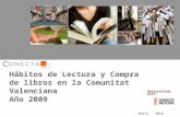Hábitos de Lectura y Compra de libros en la Comunitat Valenciana  Año 2009