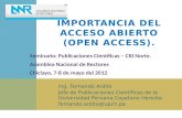 Importancia del acceso abierto (Open Access).