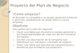 Proyecto del Plan de Negocio