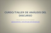 CURSO/TALLER DE ANÁLISIS DEL DISCURSO