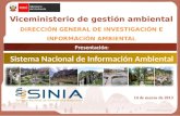 Viceministerio  de gestión ambiental DIRECCIÓN GENERAL DE I N VESTIGACIÓN E INFORMACIÓN AMBIENTAL
