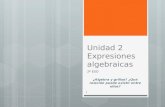 Unidad 2  Expresiones algebraicas