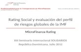 Rating Social y evaluación del perfil de riesgos globales de la IMF