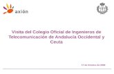 Visita del Colegio Oficial de Ingenieros  de Telecomunicación de Andalucía Occidental y Ceuta