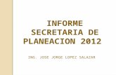 INFORME SECRETARIA DE PLANEACION 2012