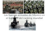 Las fuerzas armadas de  Mexico  en el lugar 19 del ranking  mundial