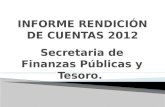INFORME RENDICIÓN DE CUENTAS 2012