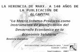 LA HERENCIA DE MARX. A 140 AÑOS DE LA  PUBLICACIÓN  DE  EL CAPITAL
