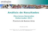 Análisis de Resultados Elecciones Generales Gobernador 2011 Provincia de Buenos Aires
