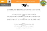 INSTITUTO TECNOLÓGICO DE CONKAL LICENCIATURA EN ADMINISTRACIÓN MATERIA: