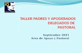 TALLER PADRES Y APODERADOS DELEGADOS DE  PASTORAL