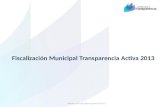 Fiscalización Municipal Transparencia Activa 2013