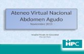 Ateneo Virtual Nacional Abdomen Agudo -  Noviembre 2013  -