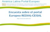 Encuesta sobre el portal Europeo  REDIAL-CEISAL