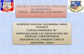 ESCUELA SUPERIOR DE FOMACION DE MAESTROS “ANGEL  MENDOZA  JUSTINIANO”