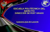ESCUELA  POLITÉCNICA DEL EJERCITO DIRECCIÓN DE POST GRADO