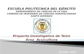 Proyecto Investigativo de Tesis Área  Acuicultura