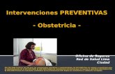 Intervenciones PREVENTIVAS - Obstetricia