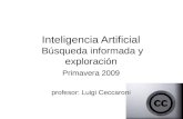 Inteligencia Artificial  Búsqueda informada y exploración