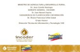 MINISTRO  DE AGRICULTURA y DESARROLLO RURAL Dr. Juan Camilo Restrepo GERENTE GENERAL –INCODER-
