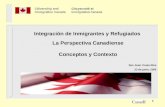 Integración de Inmigrantes y Refugiados  La Perspectiva Canadiense Conceptos y Contexto