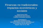 Finanzas no tradicionales:  Impactos económicos y sociales
