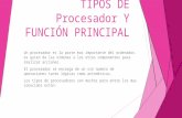TIPOS DE Procesador Y FUNCIÓN PRINCIPAL