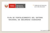 PLAN  DE  FORTALECIMIENTO  DEL  SISTEMA NACIONAL  DE  SEGURIDAD  CIUDADANA