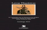 Catálogo de Letras Hispánicas. Cátedra 2012