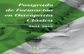 Postgrado de Formación en Osteopatía Clásica 2014-2015