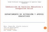 Departamento de Extensión y Apoyos educativos UPIIG