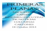 Primeras Planas Nacionales y Cartones 18 Octubre 2012