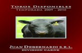 JUAN DEBERNARDI - CATALOGO - TOROS DISPONIBLES 2009-2010