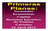 Primeras Planas Nacionales y Cartones 10 Abril 2012