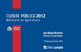 Cuentas públicas ministeriales 2012 - Agricultura