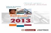 Informe de gestión rendición de cuentas 2013