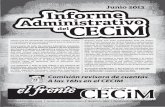 Informe Administrativo del CECIM / Junio 2013