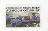 Colombianos exigen mejor atención consular